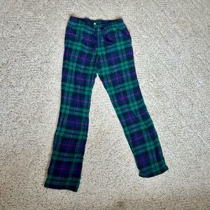Old Navy Women's Green and Blue Plaid Pajama Pants
